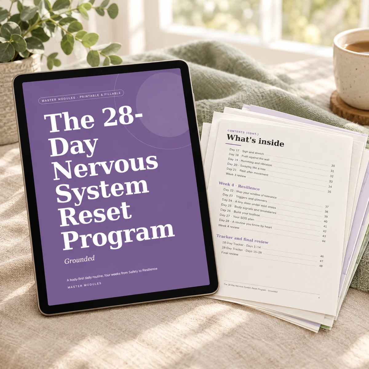 28-day nervous system reset routine cover